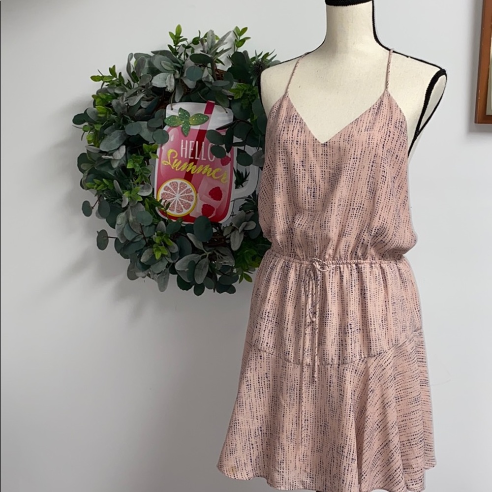Aqua Racer Back Mini Dress